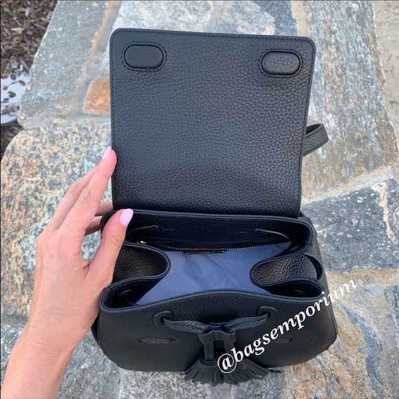 Tory Burch Thea Black Leather Mini Backback - Picture 7 of 8